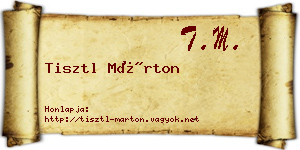 Tisztl Márton névjegykártya
